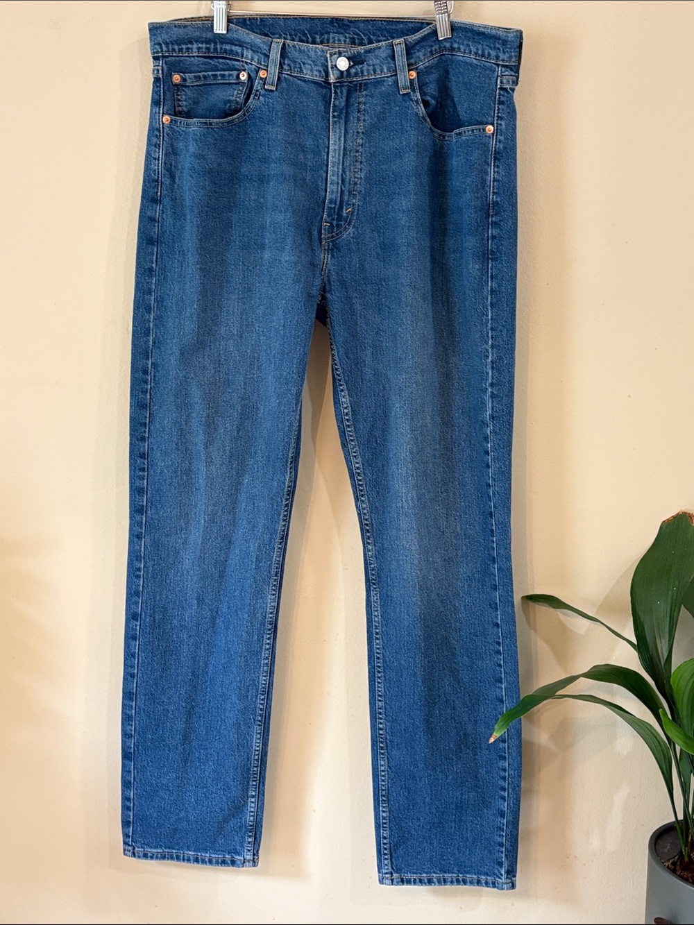 Levi's Men's 505 Straight Jeans in Medium Blue, 38x34